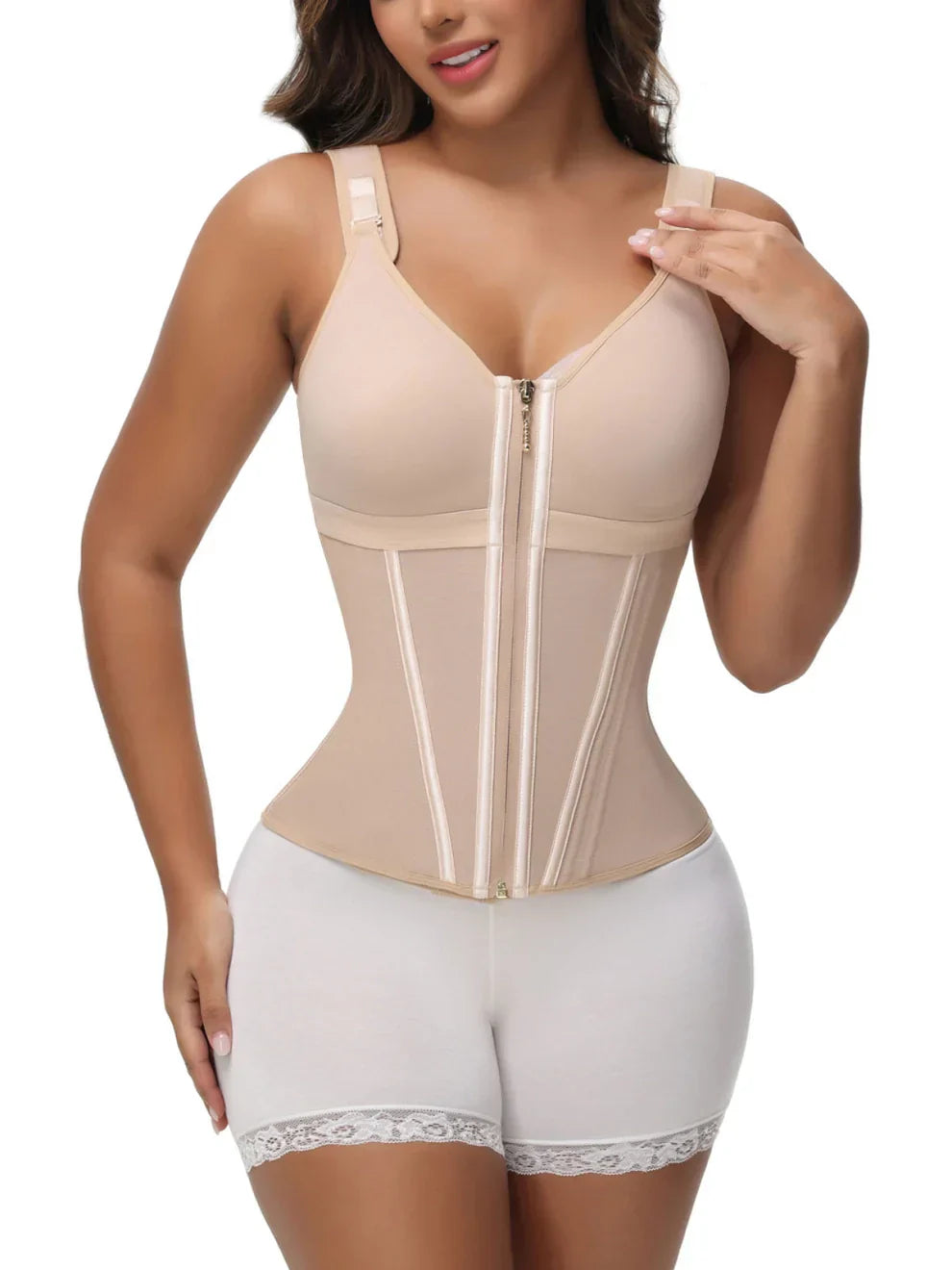 Extreme Latex Corset Waist Vest With Bra