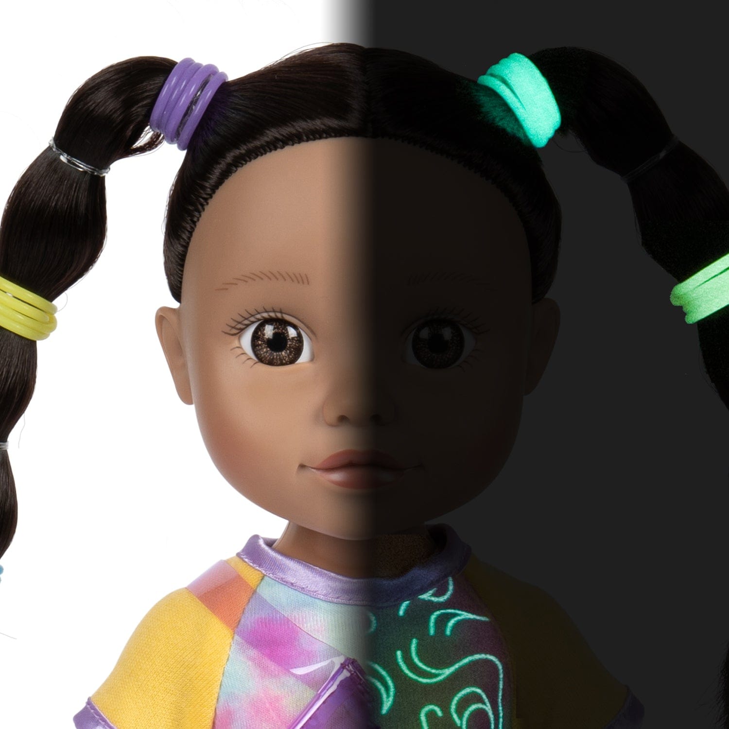 [🌙 GlowBuddies🌟]Adora Glow Girls Doll Set with Glow-in-the-Dark Clothes & Accessories - Harmony