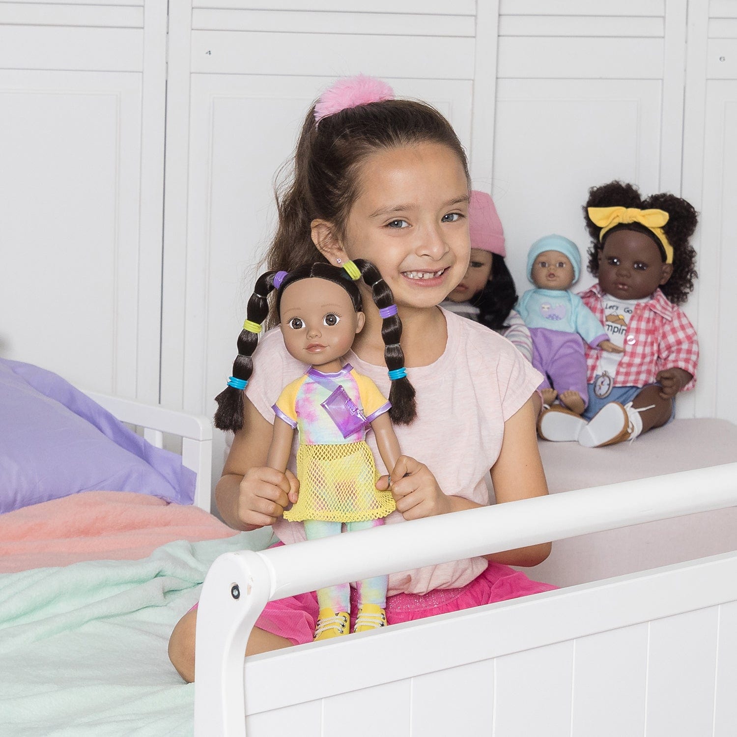 [🌙 GlowBuddies🌟]Adora Glow Girls Doll Set with Glow-in-the-Dark Clothes & Accessories - Harmony