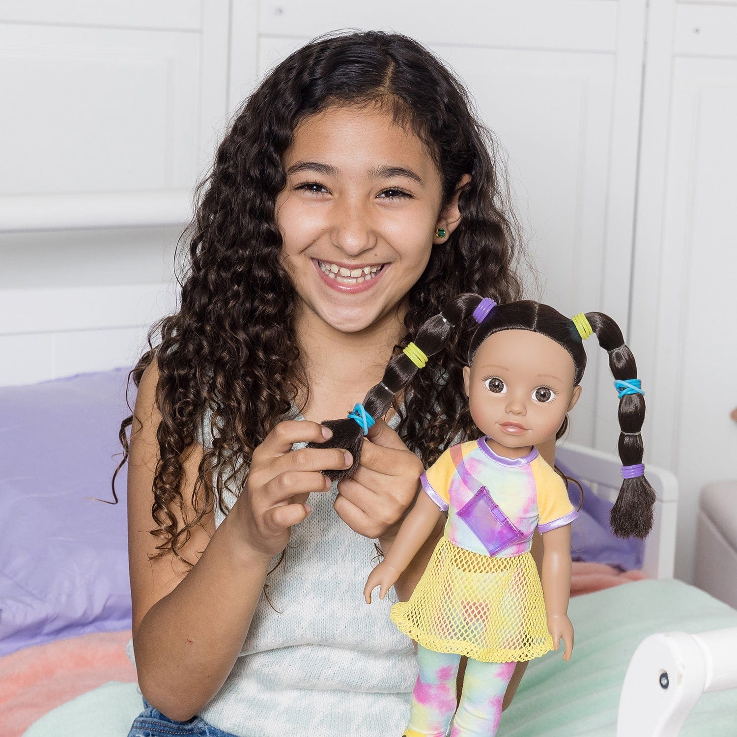 [🌙 GlowBuddies🌟]Adora Glow Girls Doll Set with Glow-in-the-Dark Clothes & Accessories - Harmony