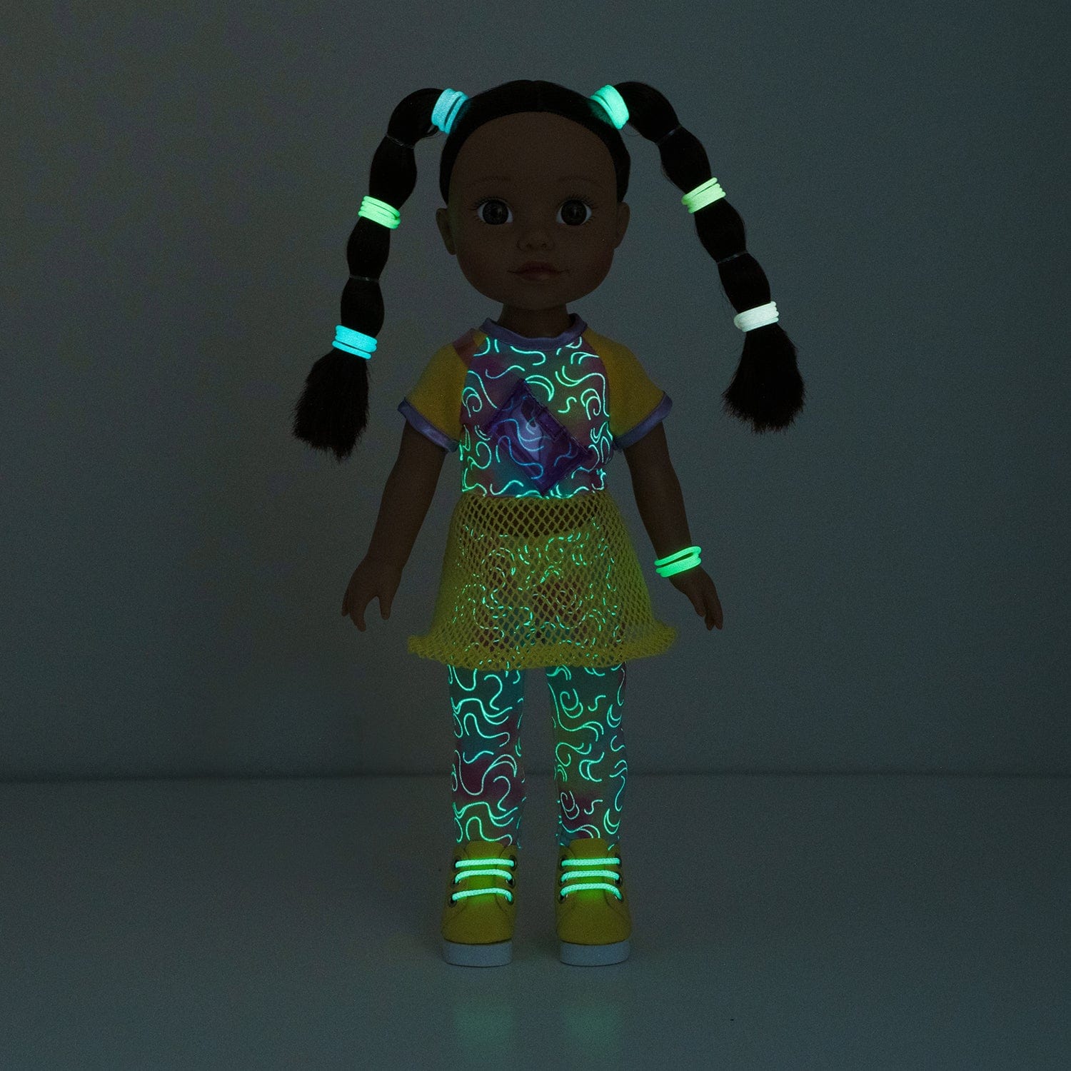 [🌙 GlowBuddies🌟]Adora Glow Girls Doll Set with Glow-in-the-Dark Clothes & Accessories - Harmony