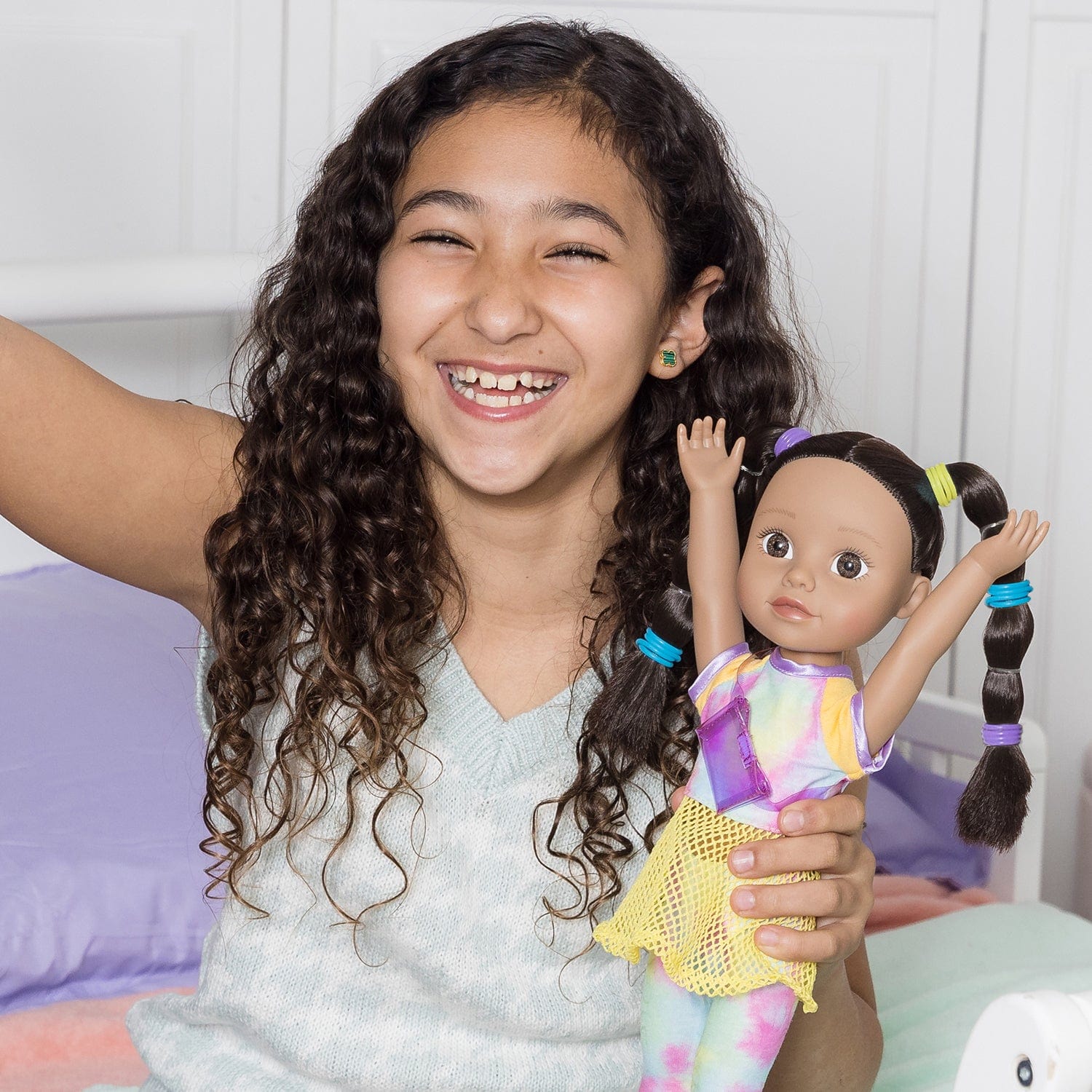 [🌙 GlowBuddies🌟]Adora Glow Girls Doll Set with Glow-in-the-Dark Clothes & Accessories - Harmony