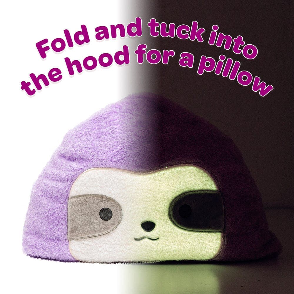 [🌙 GlowBuddies🌟]Adora Snuggle & Glow Sloth Plushie Hoodie, Glows in the Dark