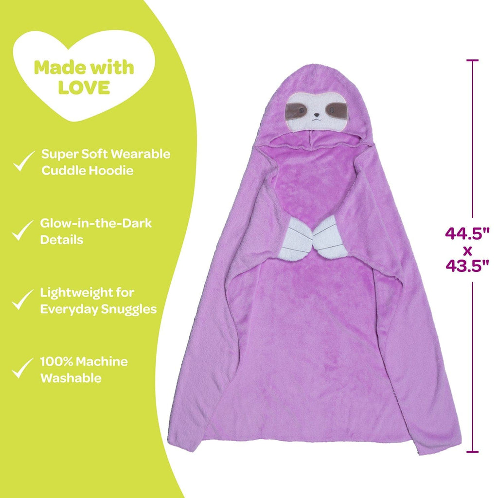 [🌙 GlowBuddies🌟]Adora Snuggle & Glow Sloth Plushie Hoodie, Glows in the Dark