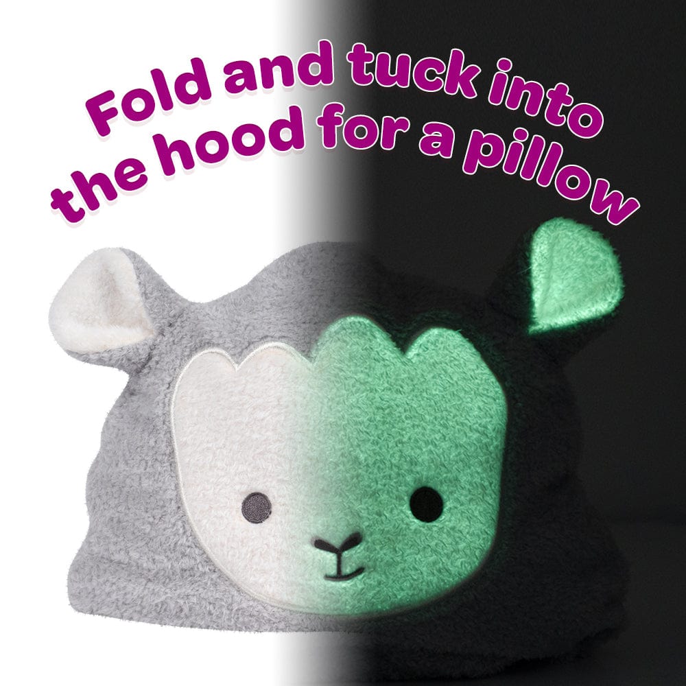 [🌙 GlowBuddies🌟]Adora Snuggle & Glow Llama Plushie Hoodie, Glows in the Dark