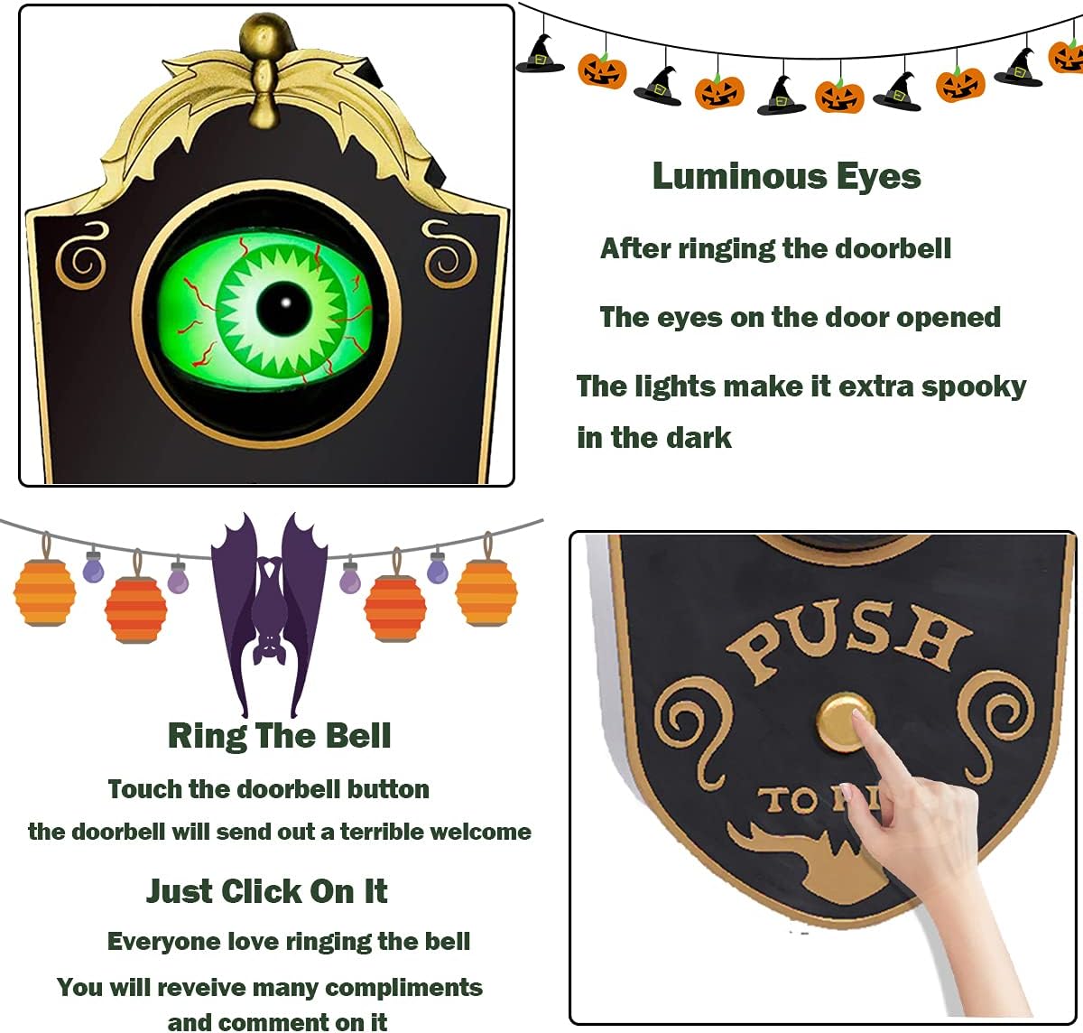 50% OFF🔥Horror Cyclops Doorbell: One-Eyed Halloween Horror Monster