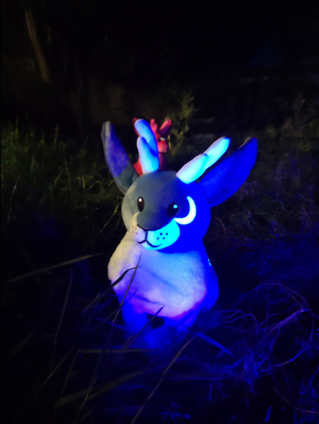 [🌙 GlowBuddies🌟]Blue Moon Jackalope • Glow in the Dark Plush Toy（+pen）