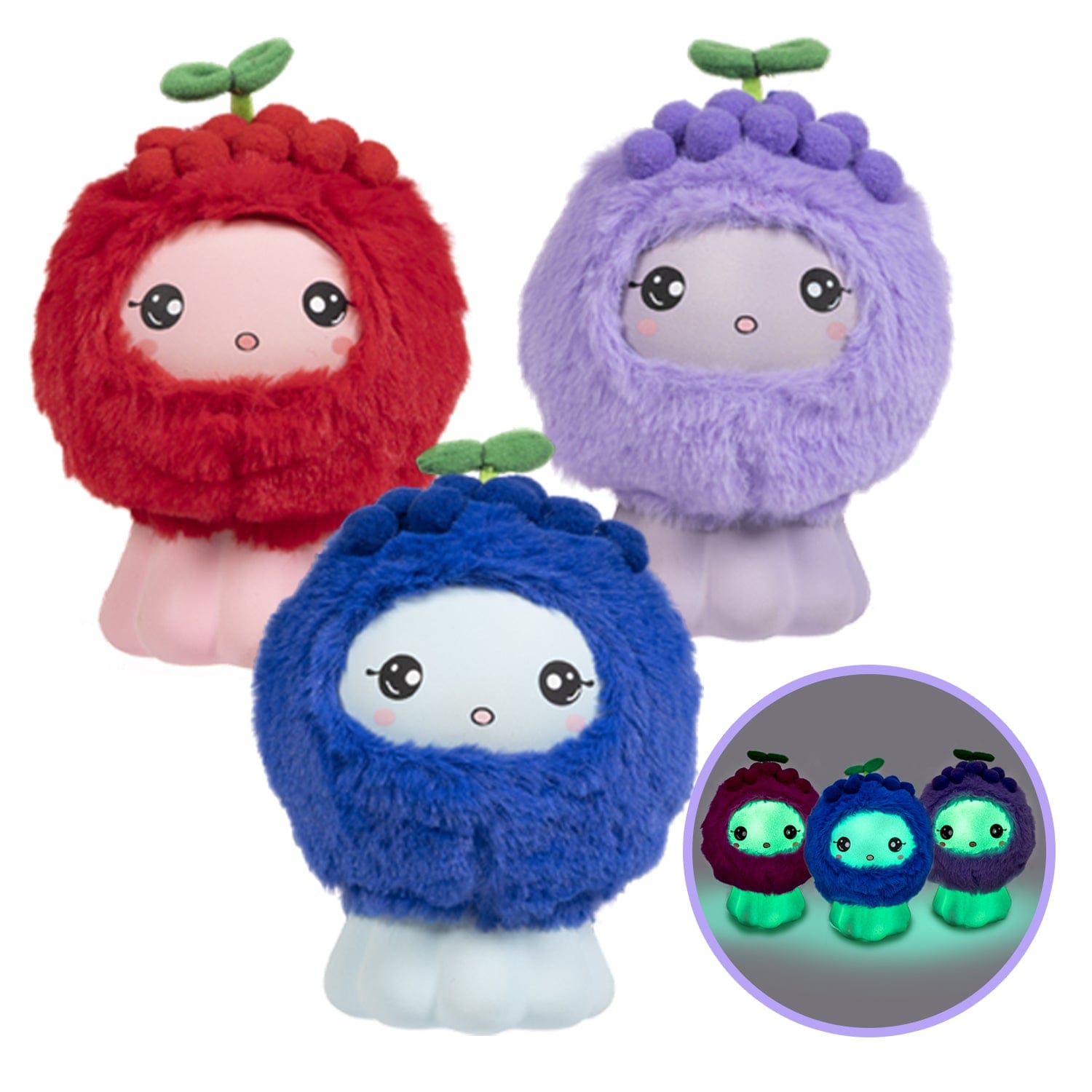[🌙 GlowBuddies🌟]Adora Glow Jelly Plush Toy Bundle, 3-Piece Set