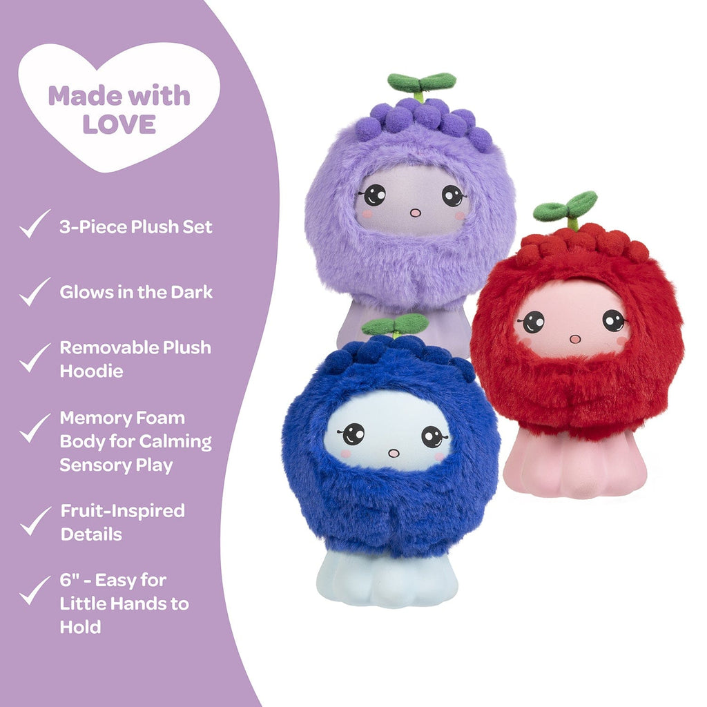 [🌙 GlowBuddies🌟]Adora Glow Jelly Plush Toy Bundle, 3-Piece Set