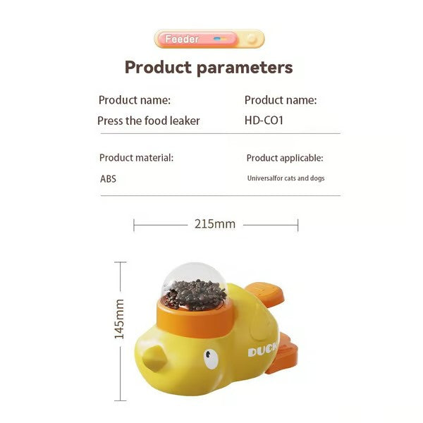 🏆50% off ⚡ Yellow Duck Pet Feeder - Bring interactive feeding fun to kids!