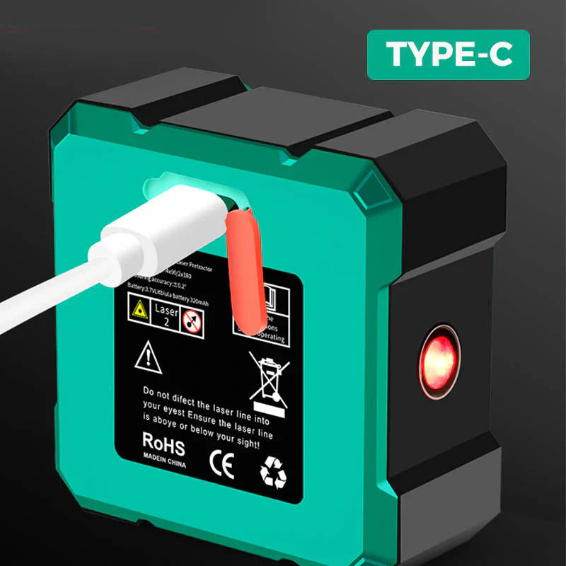 Magnetic digital angle detector with electronic laser