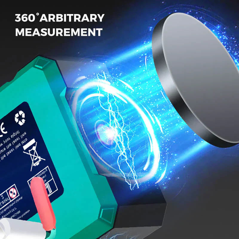 Magnetic digital angle detector with electronic laser