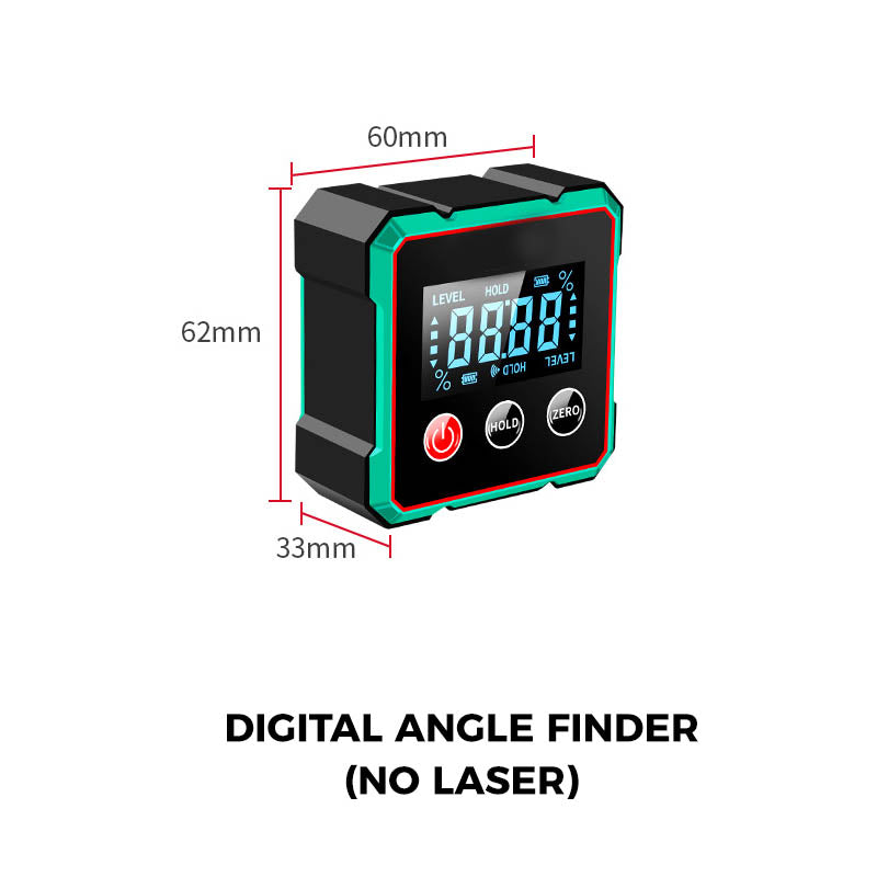 Magnetic digital angle detector with electronic laser