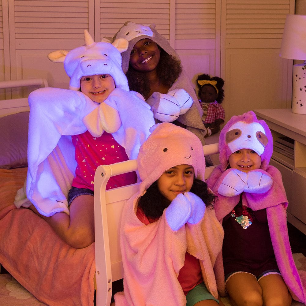 [🌙 GlowBuddies🌟]Adora Snuggle & Glow Dinosaur Plushie Hoodie, Glows in the Dark