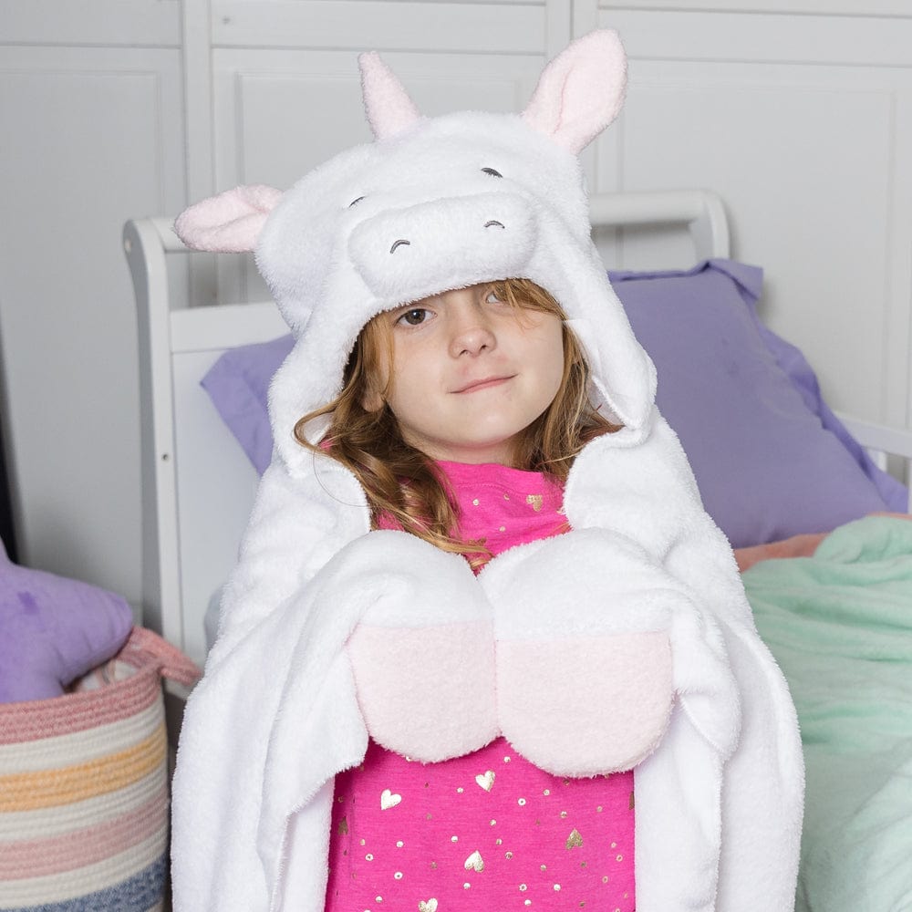 [🌙 GlowBuddies🌟]Adora Snuggle & Glow Unicorn Plushie Hoodie, Glows in the Dark